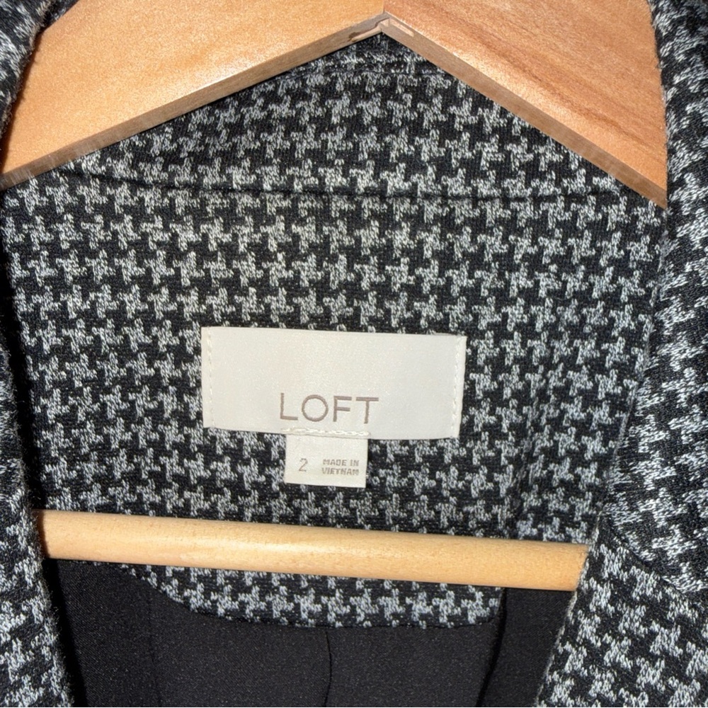 Loft Monochrome Houndstooth Single Button Oversiz… - image 3